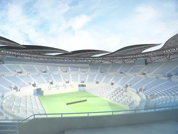 Stadium Exterior Scene 3D Model