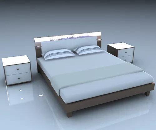 Double Bed 3D Model