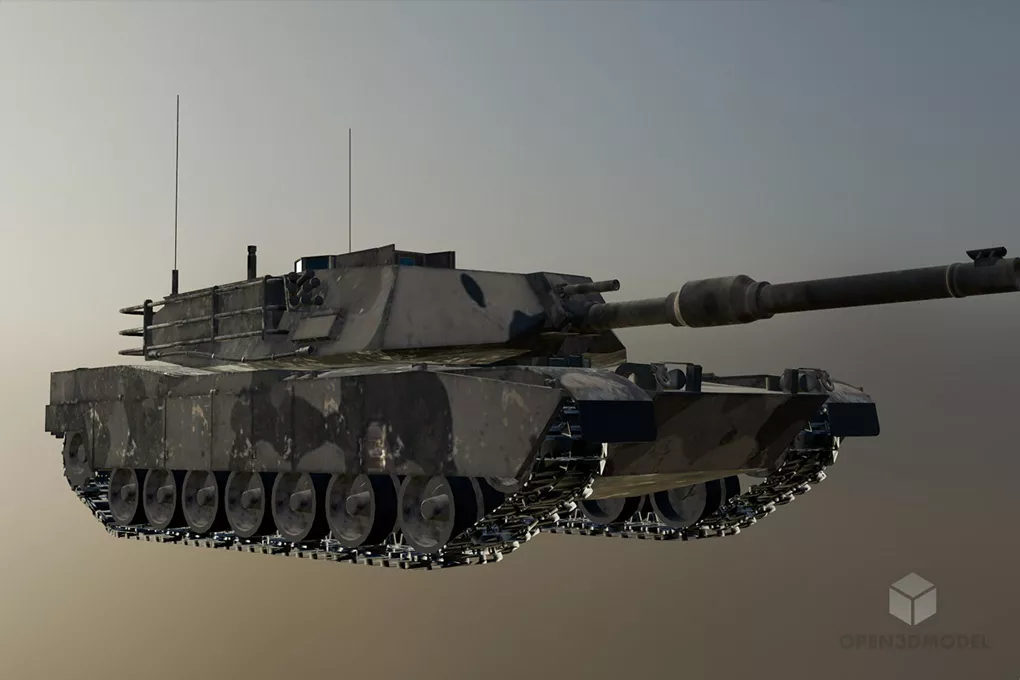 Military M1 Abrams Tank 3D Model